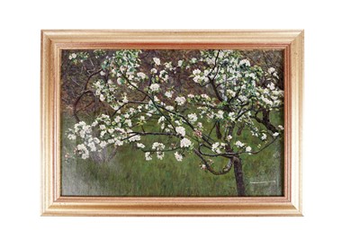 Lot 14 - George Sherwood Hunter - Apple blossoms in bloom | oil