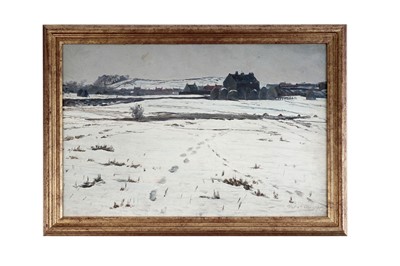 Lot 65 - George Sherwood Hunter - Dec 1st 1882, a snowy landscape | oil
