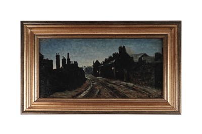 Lot 61 - George Sherwood Hunter - “Aberdeen, Canal Road, Moonlight" | oil