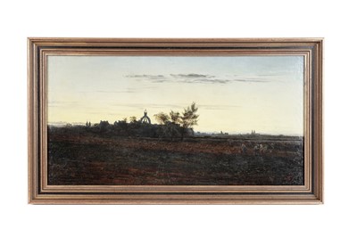 Lot 53 - George Sherwood Hunter - Farm labourers at dawn | oil