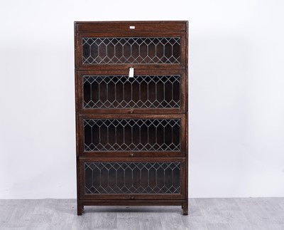 Lot 54 - An early 20th Century oak Globe Wernicke style sectional bookcase