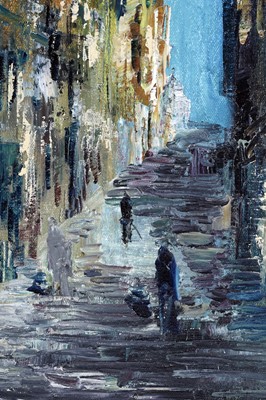 Lot 528 - James Lawrence Isherwood - Street, Valletta | oil