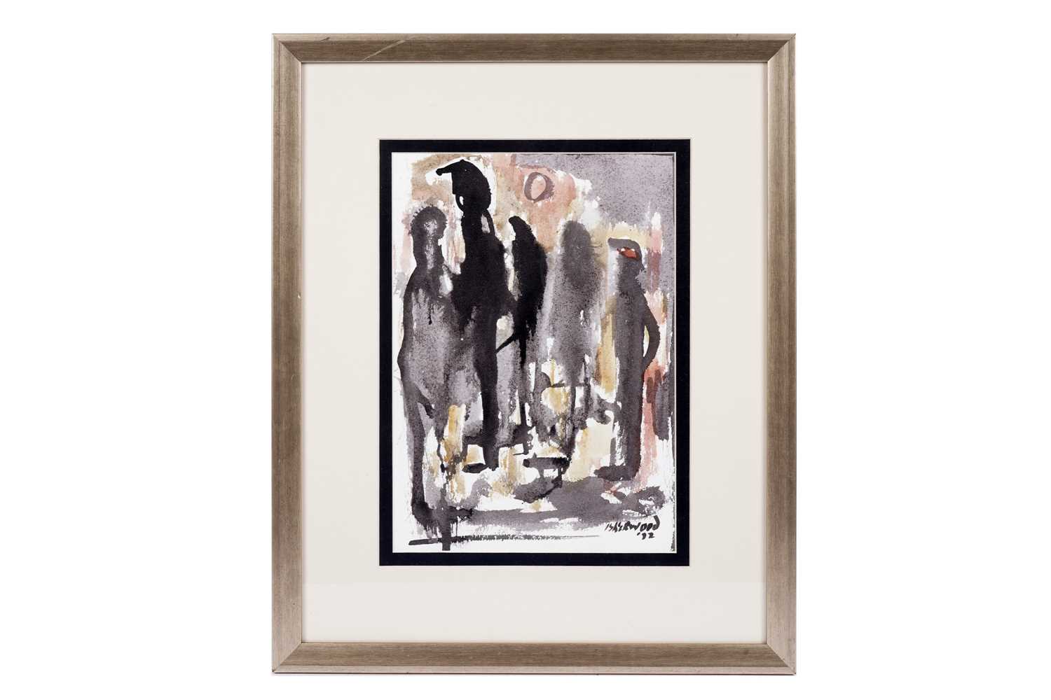 Lot 527 - James Lawrence Isherwood - Wigan People | mixed media
