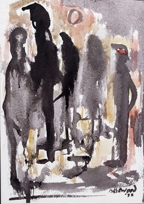 Lot 527 - James Lawrence Isherwood - Wigan People | mixed media