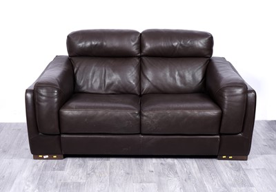 Lot 75 - Sofitalia: a brown leather sofa