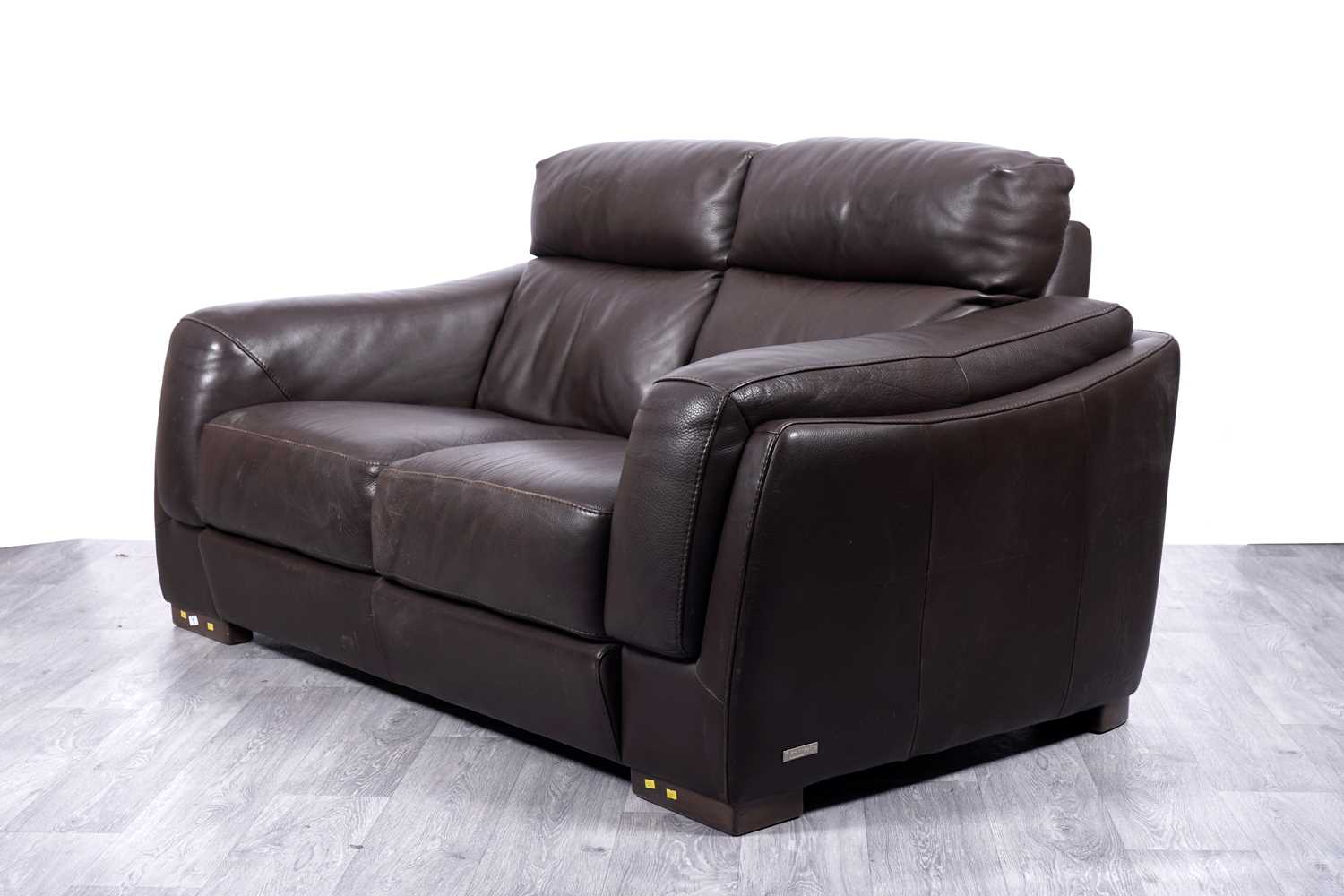Lot 75 - Sofitalia: a brown leather sofa
