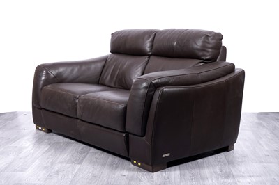 Lot 75 - Sofitalia: a brown leather sofa