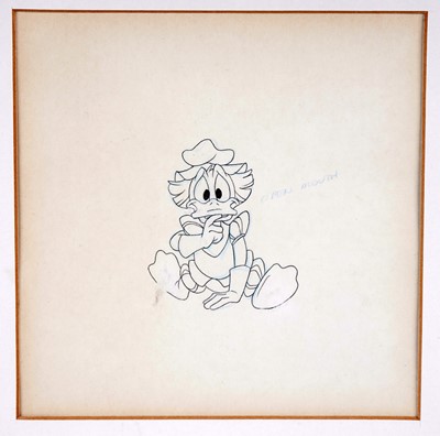 Lot 564 - Disney Animation Drawing - Donald Duck, open mouth | graphite