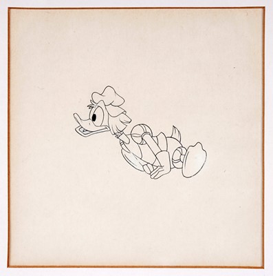 Lot 562 - Disney Animation Drawing - Donald Duck, looking left | graphite