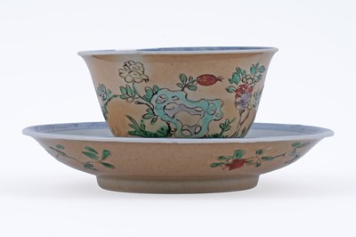 Lot 804 - Two Chinese tea bowls and saucers