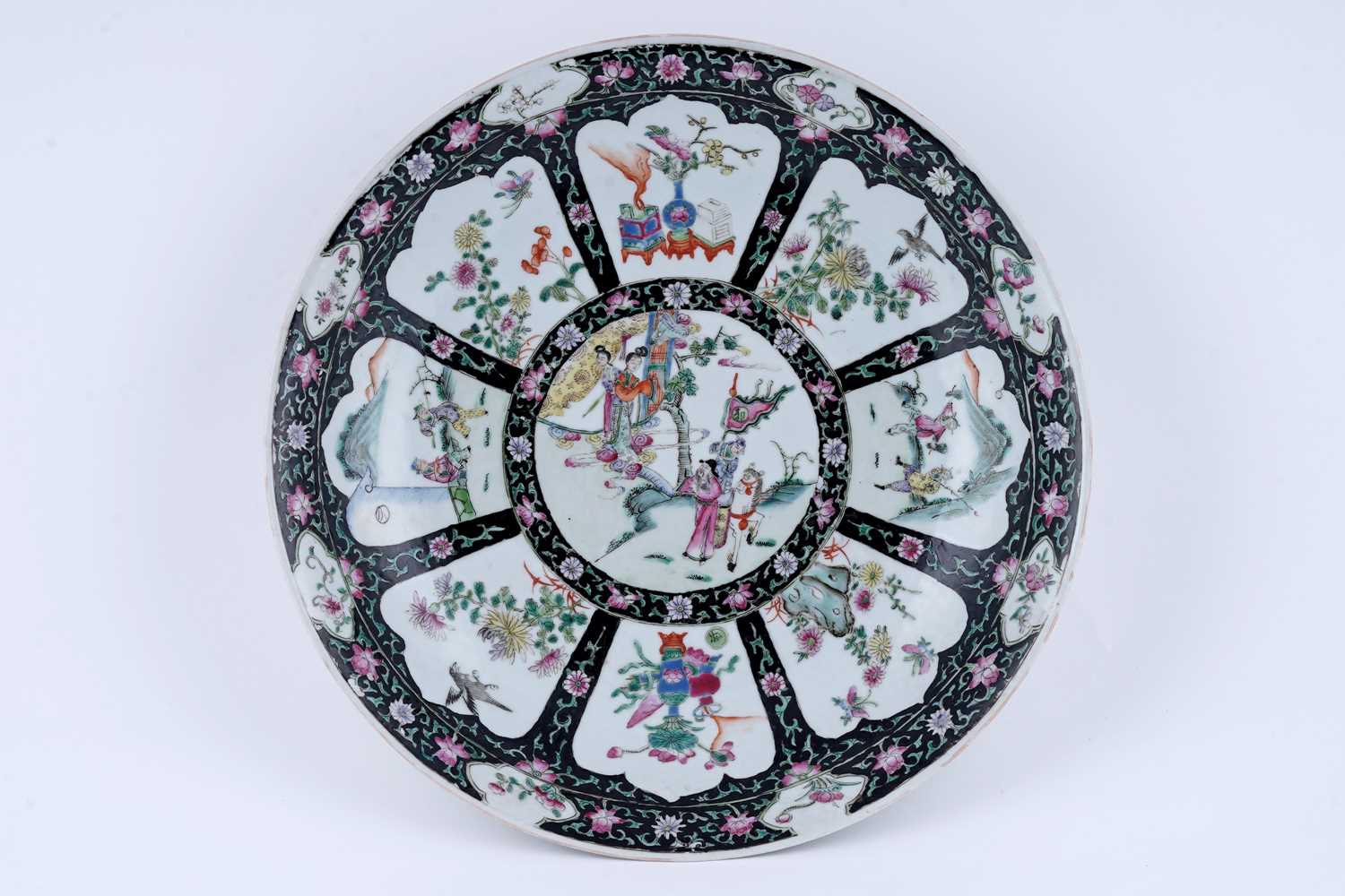 Lot 801 - A Chinese famille rose charger