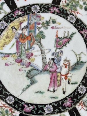 Lot 801 - A Chinese famille rose charger