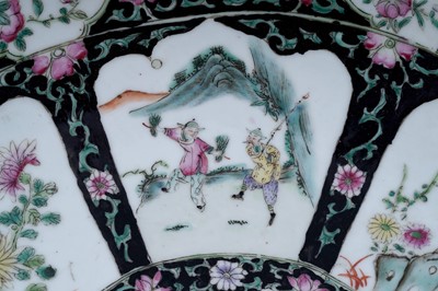 Lot 801 - A Chinese famille rose charger