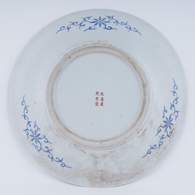 Lot 801 - A Chinese famille rose charger