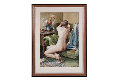 Lot 78 - Tom Whitehead - Nude male study | watercolour
