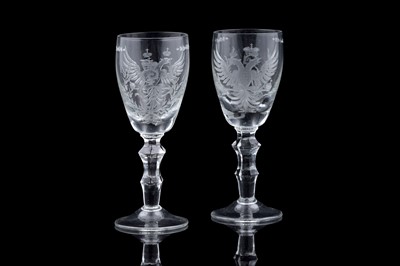 Lot 941 - A pair of Russian liqueur glasses