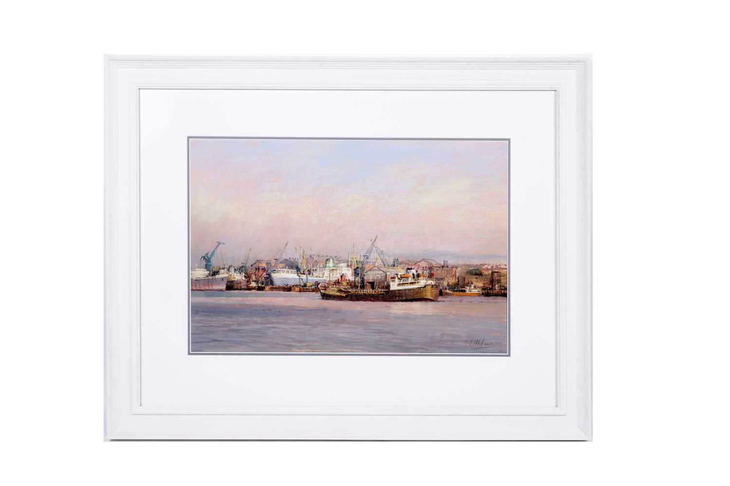 Lot 554 - Walter Holmes - Middle Docks & Engineering Co Ltd, South Shields | pastel