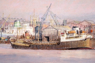 Lot 554 - Walter Holmes - Middle Docks & Engineering Co Ltd, South Shields | pastel