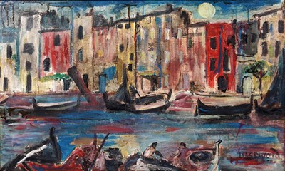 Lot 522 - James Lawrence Isherwood - Venice Moonlight | oil