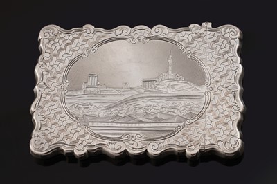 Lot 269 - A Victorian silver "castletop" card case