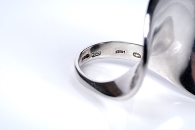 Lot 89 - A Georg Jensen Modernist silver ring designed by Hans Hansen; and others similar