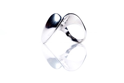 Lot 89 - A Georg Jensen Modernist silver ring designed by Hans Hansen; and others similar