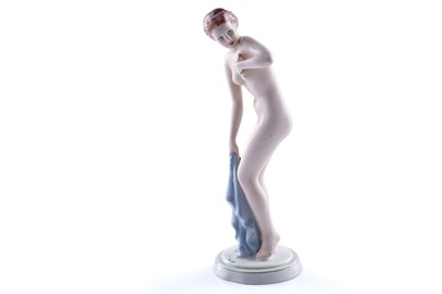 Lot 620 - A Royal Dux figure of a bather