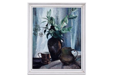Lot 508 - Colin Campbell - Still life with vase of flowers | oil
