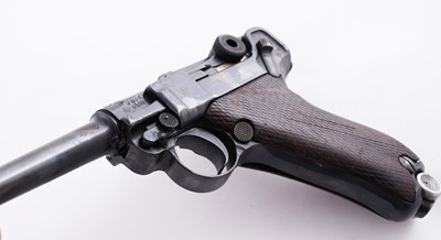 Lot 55 - A deactivated WWII period German Luger P08 9mm semi-automatic pistol