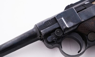 Lot 55 - A deactivated WWII period German Luger P08 9mm semi-automatic pistol