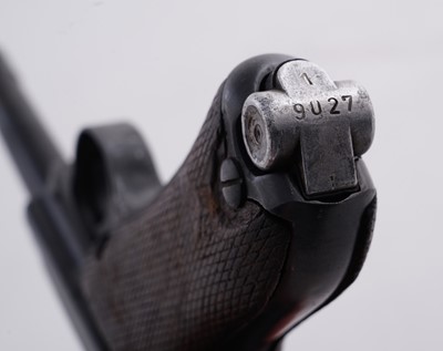 Lot 55 - A deactivated WWII period German Luger P08 9mm semi-automatic pistol