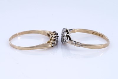 Lot 71 - A 1920's pavé set diamond ring; and a five-stone diamond ring