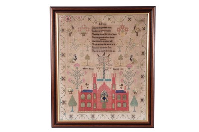 Lot 321 - An early Victorian religious sampler