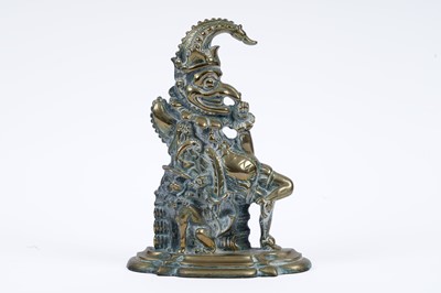 Lot 225 - A Victorian cast brass ‘Mr Punch’ doorstop