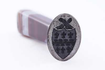Lot 392 - An Elizabeth II silver and onyx wax seal