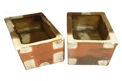 Lot 335 - A pair of salt glaze troughs