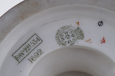 Lot 873 - A pair of Royal Worcester vases