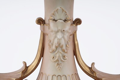 Lot 873 - A pair of Royal Worcester vases