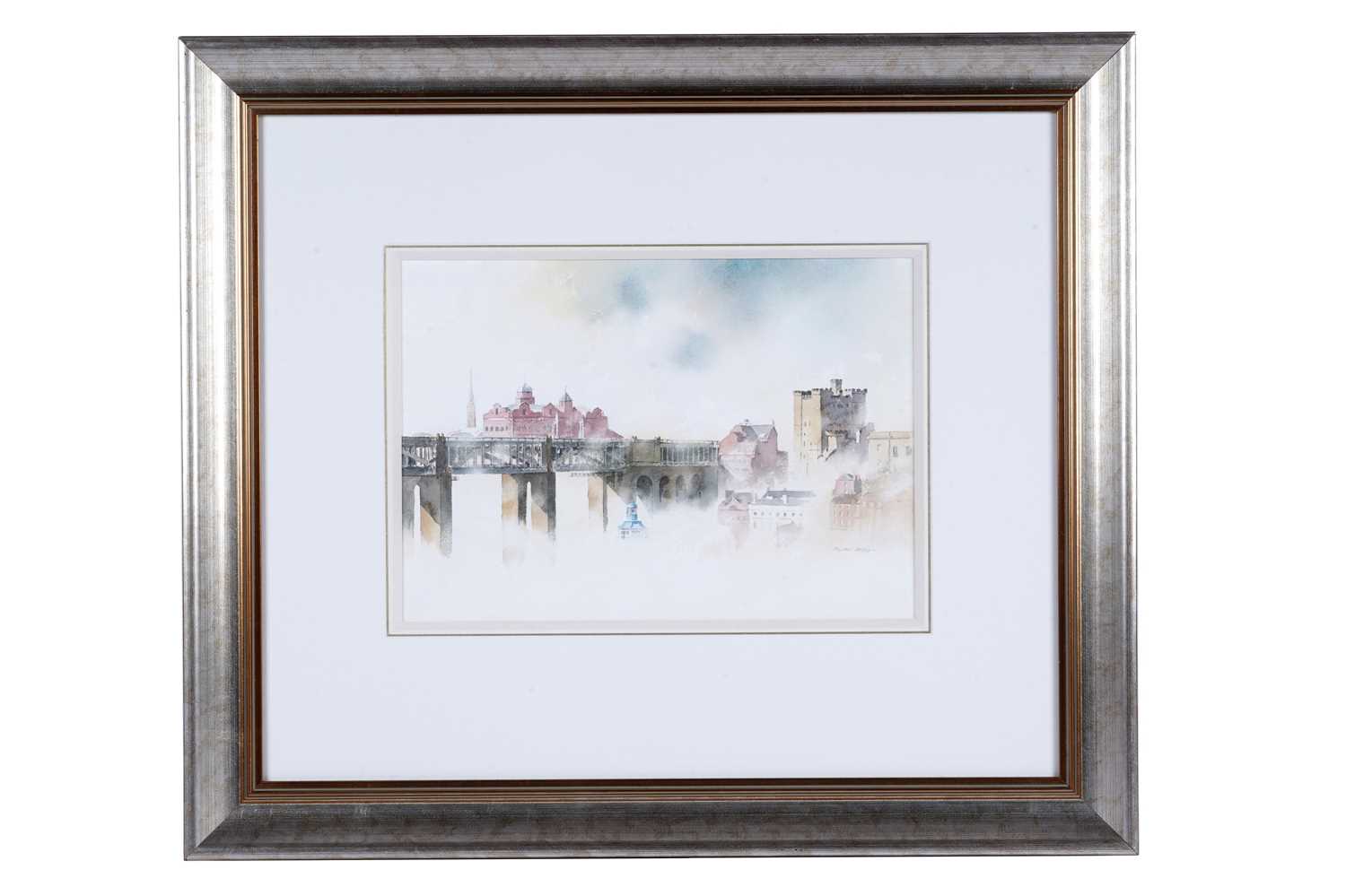 Lot 555 - Alan Reed - High Level Bridge, looking towards Newcastle upon Tyne | watercolour