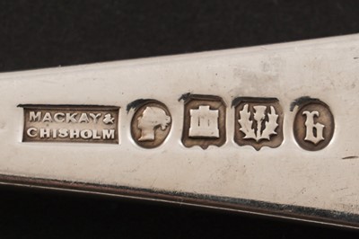 Lot 218 - A Victorian Scottish silver part service of Hanoverian pattern flatware