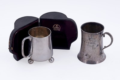 Lot 414 - A Victorian silver cup; and an early 20th Century Art Nouveau silver cup