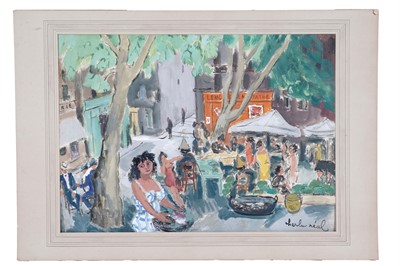 Lot 568 - Charles Réal - Scene du Midi de la France | gouache