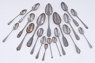 Lot 386 - A collection of 19th Century silver spoons