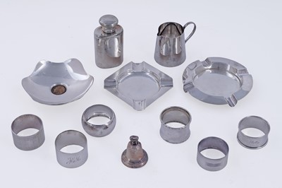 Lot 404 - Small silver items for the table including: a George V Coronation coin dish