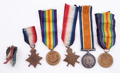 Lot 6 - WWI medals; and photographic postcards