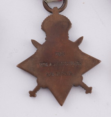 Lot 6 - WWI medals; and photographic postcards