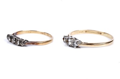Lot 55 - Two early 20th Century diamond rings