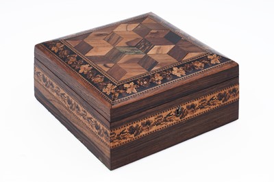 Lot 222 - A Victorian Tunbridge ware box