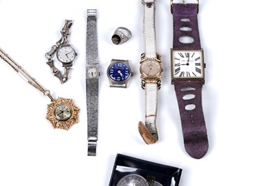 Lot 155 - 20th Century lady's wristwatches; and other items