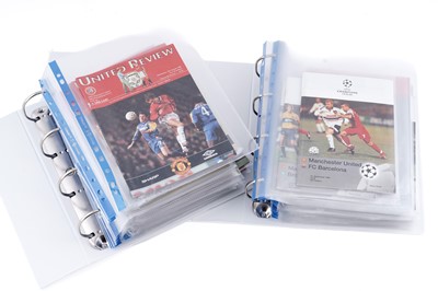 Lot 444 - A collection of Manchester United football programmes